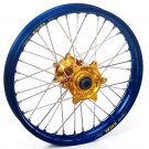 Haan Wheels, Komplett Hjul, 1,60, 21", FRAM, BLÅ GULD, Suzuki 05-24 RM-Z450, 07-24 RM-Z250