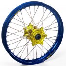 Haan Wheels, Komplett Hjul, 1,60, 21", FRAM, BLÅ GUL, Suzuki 05-24 RM-Z450, 07-24 RM-Z250